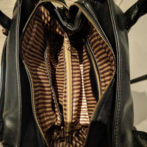 Faux leather black bag croosbody/shoulder woman - Picture 3 of 5